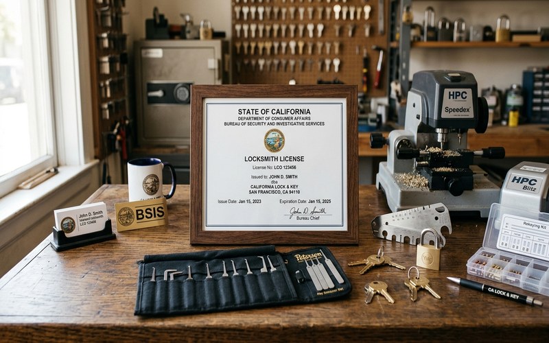 BSIS California locksmith license verification guide